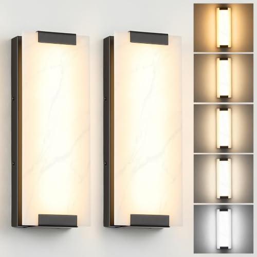 Hardwired Modern Black LED Wall Sconces Indoor Wall Light Fixtures (2 Count)