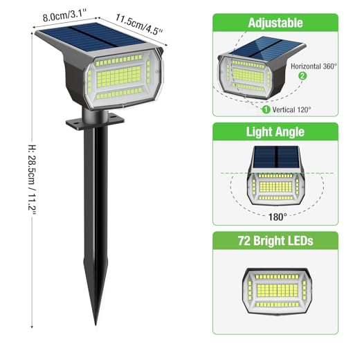 Solar Spot Lights Outdoor (4 Count)
