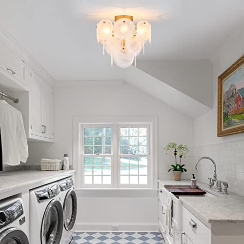 Modern Flush Mount Glass Ceiling Light