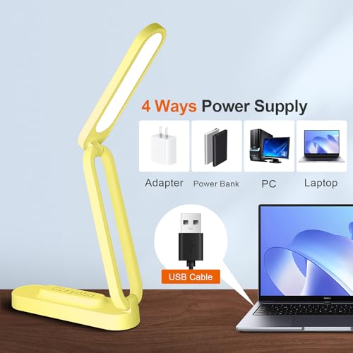 LED Desk Lamp for Office Home & Battery Operated Lamp Rechargeable Lamp Foldable & Portable Light