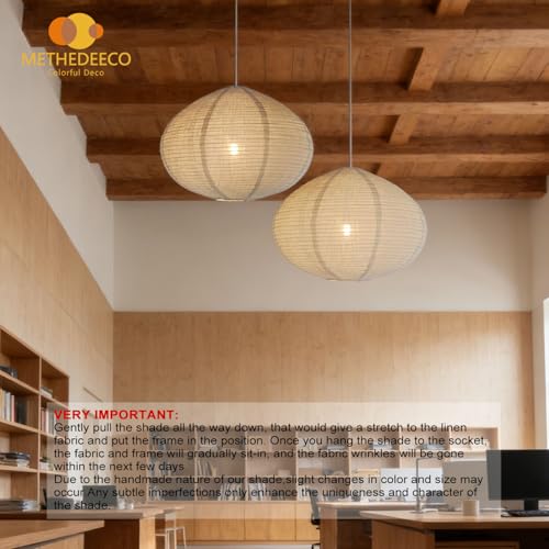 Oval Linen Pendant Lamp Shade