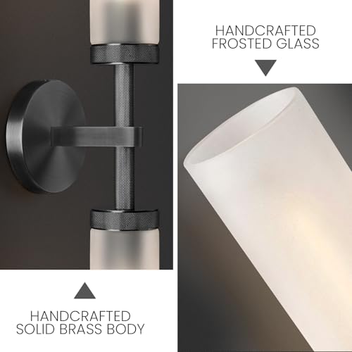 Bblack Knurled Wall Sconce 30"
