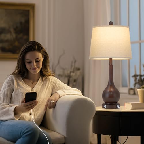 26" Brown Table Lamp Single