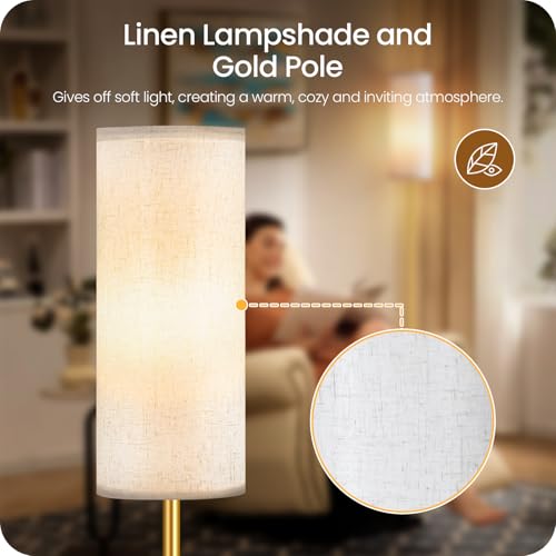 Dimmable Floor Lamps for Living Room with Remote and Foot Switch