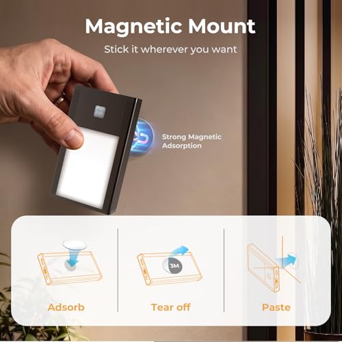 3 Pack Rechargeable Stair Lights Motion Sensor 1800mAh Battery Powered (3 Count)