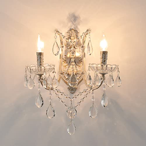 French Country Crystal Wall Sconce