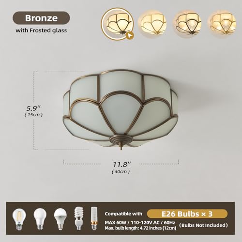 Vintage Black Bronze Ceiling Light