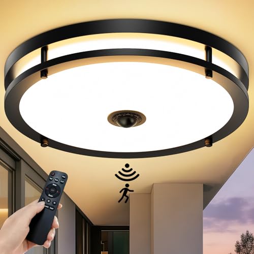 16IN LED Motion Sensor Outdoor Ceiling Light with Remote