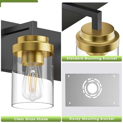 Bathroom Lighting Fixtures (3 Count)