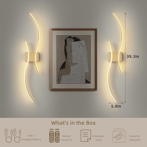 Wireless Wall Sconces Set of Two (2 Count)