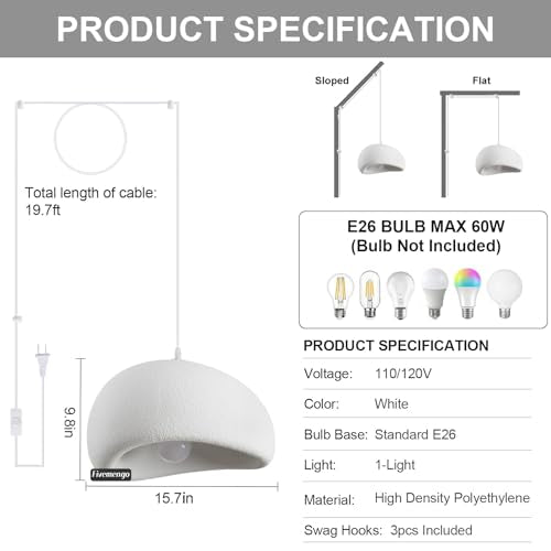 15.7in Plug in Chandelier