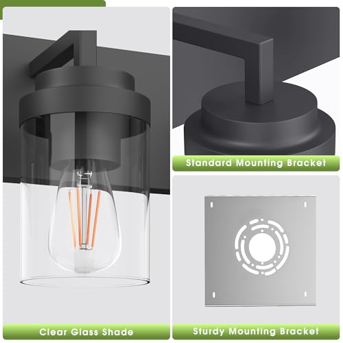 Matte Black Wall Lights (50 Count)