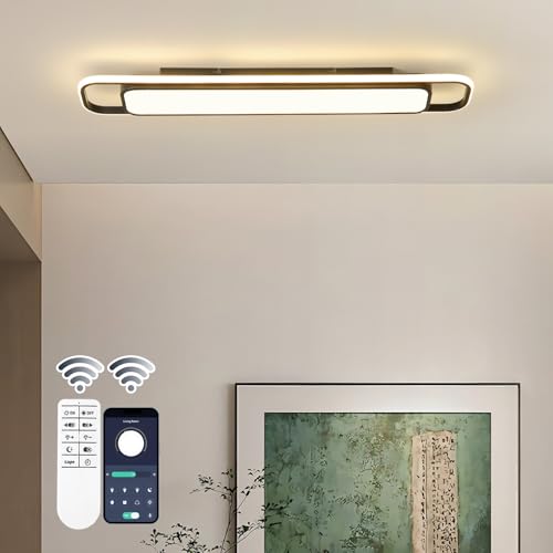 Modern LED Ceiling Light with Remote 39in Flush Mount Light Fixture