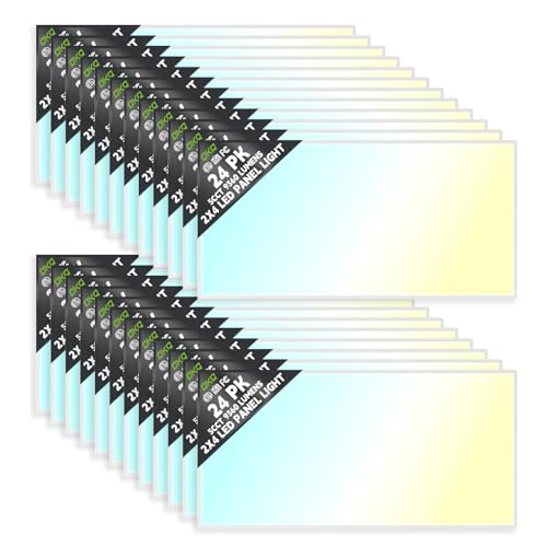 2x4 LED Flat Panel Light Drop Ceiling Office Fixture (24 Count)