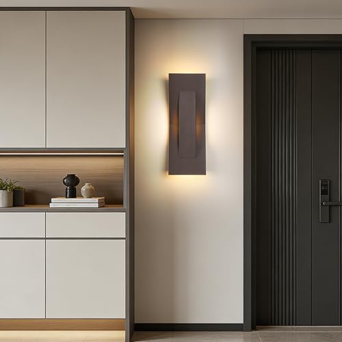 Modern Art Exterior LED Wall Sconce 24W Dimmable