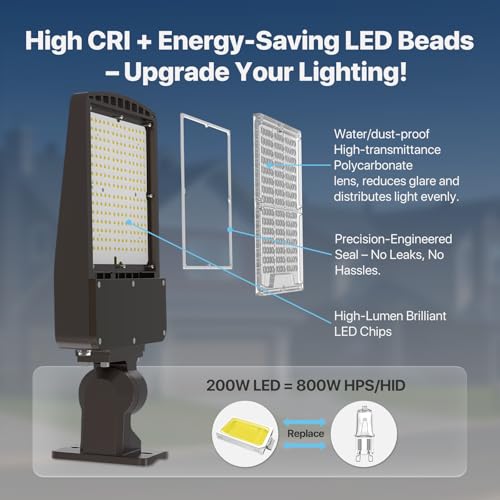 Parking Lot Lights 200W 30000lm (2 Count)
