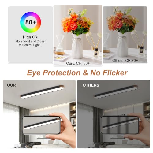 Modern LED Ceiling Light 48 Inch Wood Flush Mount Ceiling Light