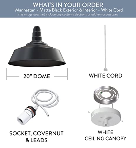 Industrial Pendant Light 20 Inch Extra Large Steel Warehouse