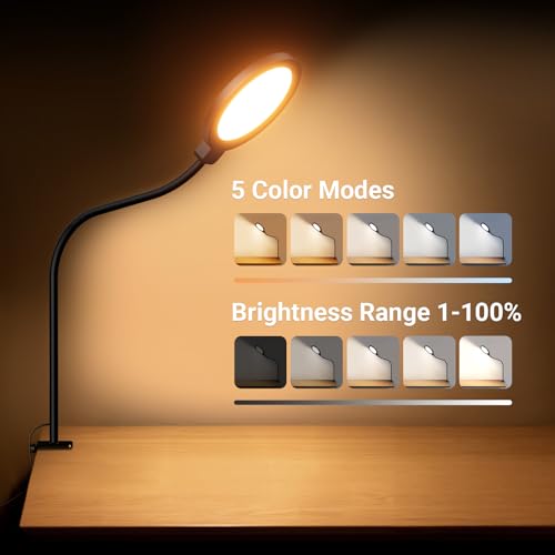Entry Level Version 5" Edge Lit Streaming Light with Desk Clamp Stand
