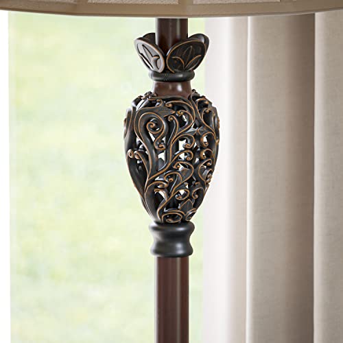 20182GR Iron Lace Buffet Lamp with Golden Ruby Finish