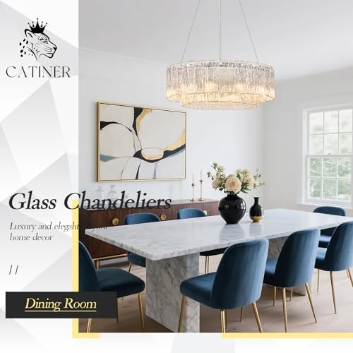 Modern 24" Crystal Glass Chandelier 10