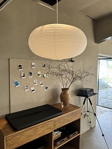 large White Oblate Pendant Lamp Shade 55.5cm