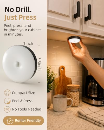 RGB Puck Lights with Charging Station (6 Count)