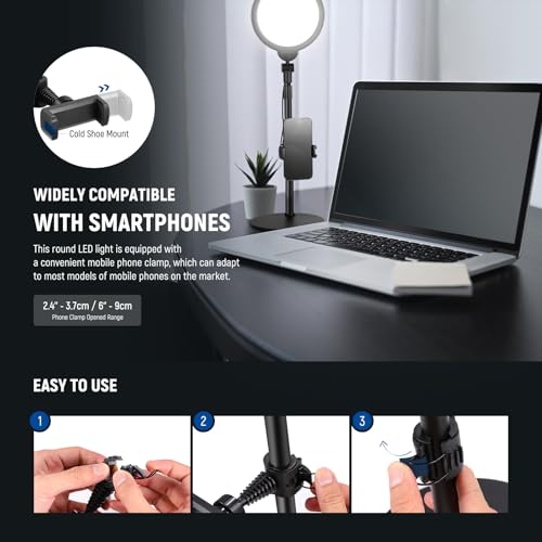 Basics 2 Pack 7" Desktop Ring Lights for Video Recording (2 Count)