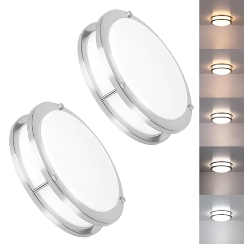 2 Pack Brushed Nickel Ceiling Light (2 Count)