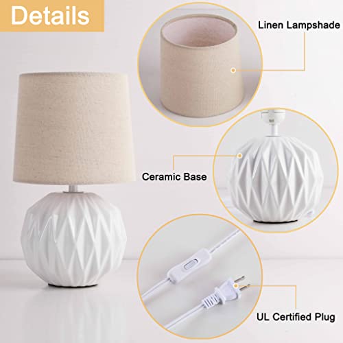 Ceramic Bedroom Table Lamps Set of 2 (2 Count)