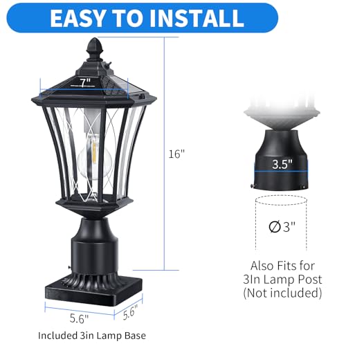 16" Solar Post Lights
