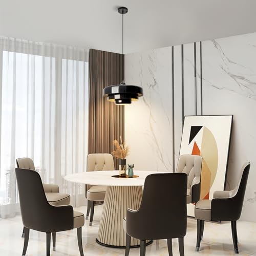 Mid Century Modern Black Pendant Light