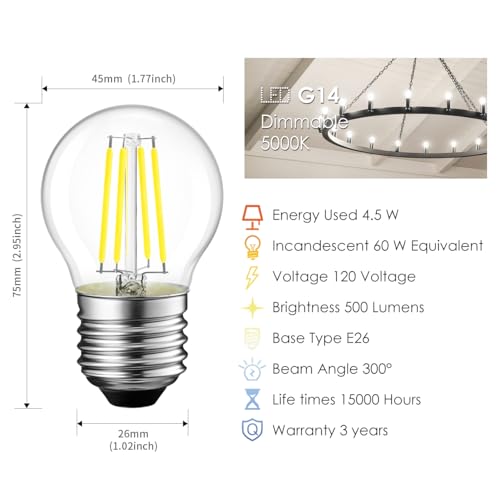 G14 G45 LED Globe Light Bulbs (6 Count)