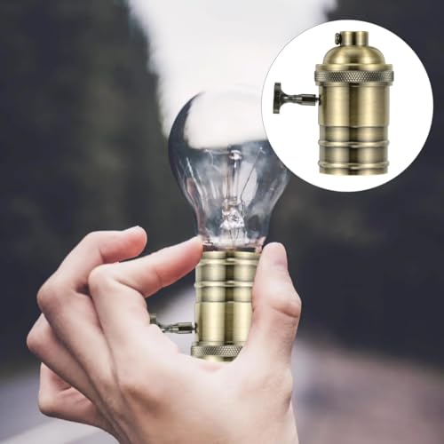 3 Pack Red Bronze E26 E27 Edison Vintage Lamp Socket
