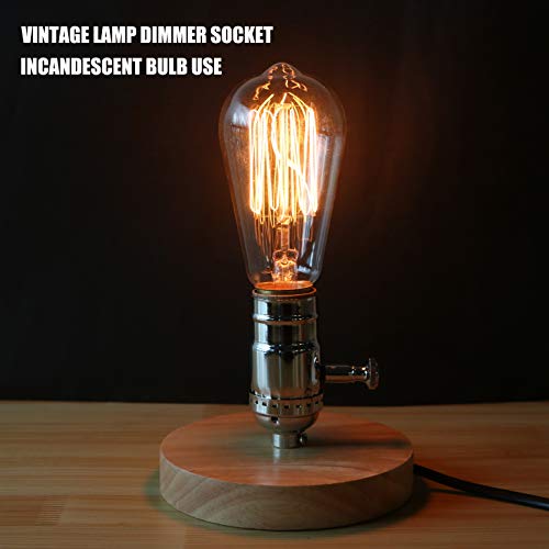 Antique Full Range Dimmer Socket Incandescent Lamp Holder Vintage Edison Pendant Light Socket E26 150 Watt 120 Volt
