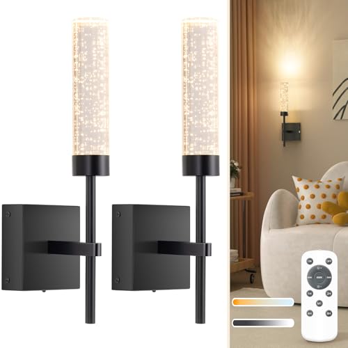 Crystal Inspired Bubble Wireless Wall Sconces (2 Count)