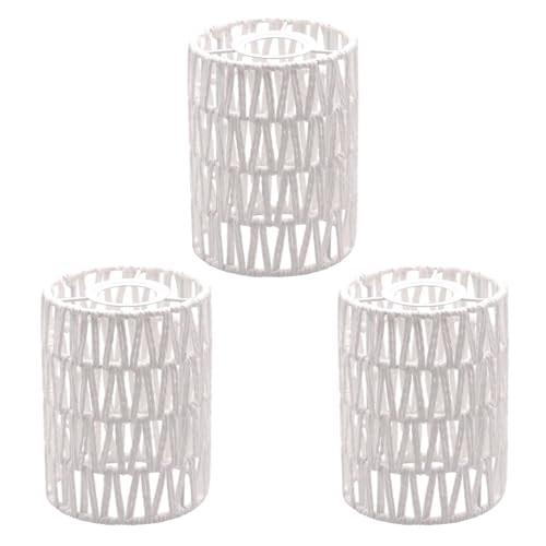 3 Pack Boho Rattan Lamp Shades