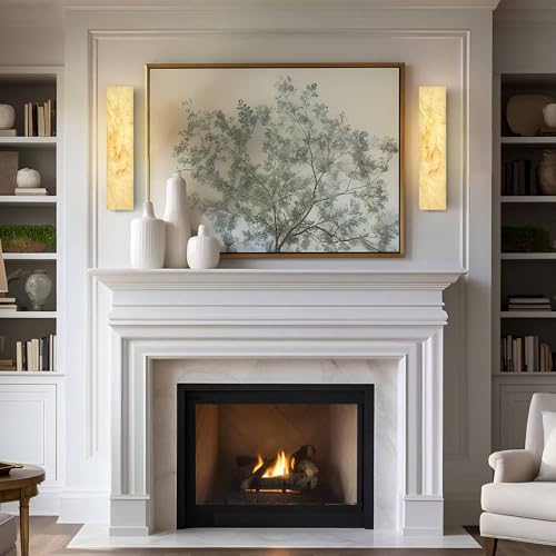 Alabaster Wall Sconces Natural Marble Bathroom Vanity Wall Light Fixture