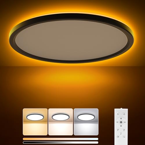 15 Inch LED Flush Mount Ceiling Light with Remote