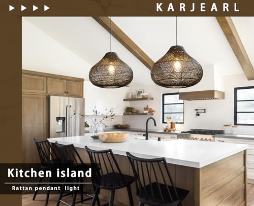Karjear Black Rattan Chandelier