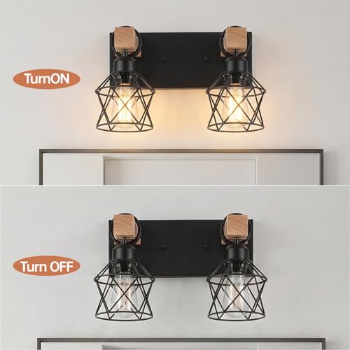 2 Light Farmhouse Vanity Light Fixture