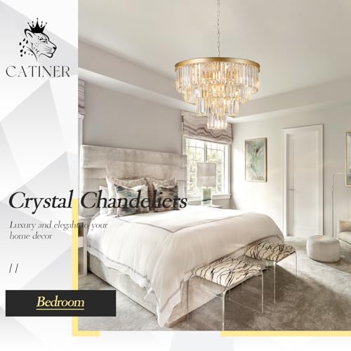 24" Modern Crystal Chandelier