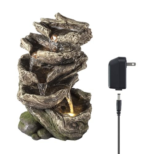 WIN1180 11" Indoor Tabletop Waterfall Fountain with LED Lights