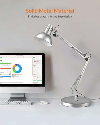 Metal Adjustable Desk Lamp with Clamp