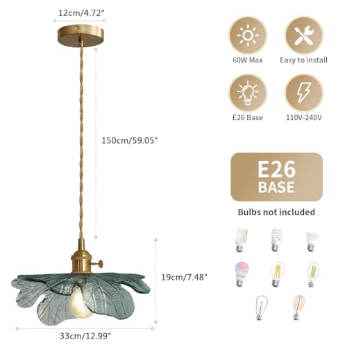 Hardwire Petal Glass Pendant Light Kitchen Island