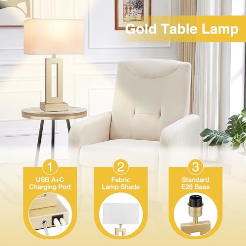 Gold Table Lamps Set of 2 (2 Count)