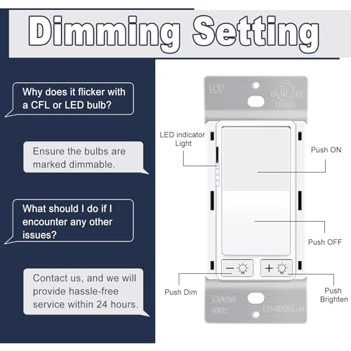 2 Pack Dimmer Light Switch (2 Count)