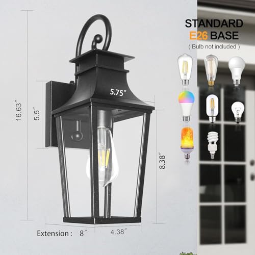 ALVIME Dusk to Dawn Outdoor Wall Lighting