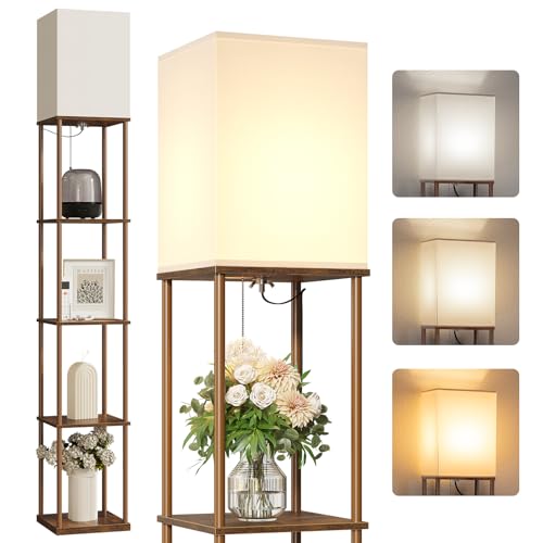 5 Tier Floor Lamp with Shelves