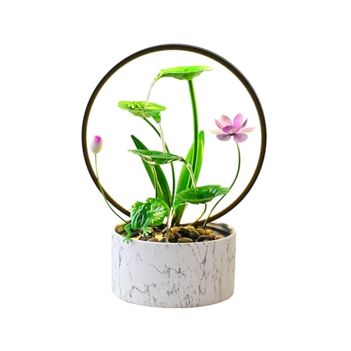 Qingyinge 15‘’H Green Small Water Fountain Indoor
